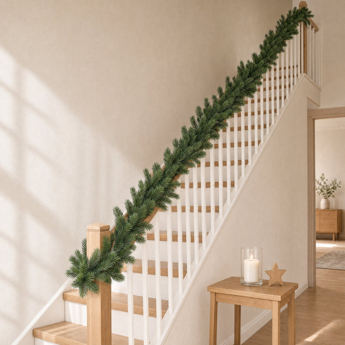 Weihnachtsgirlande, 10 m, Ohne Beleuchtung – Szene