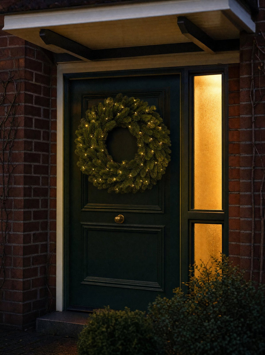 Kundenfoto zu Weihnachtskranz, 60 cm, mit LED